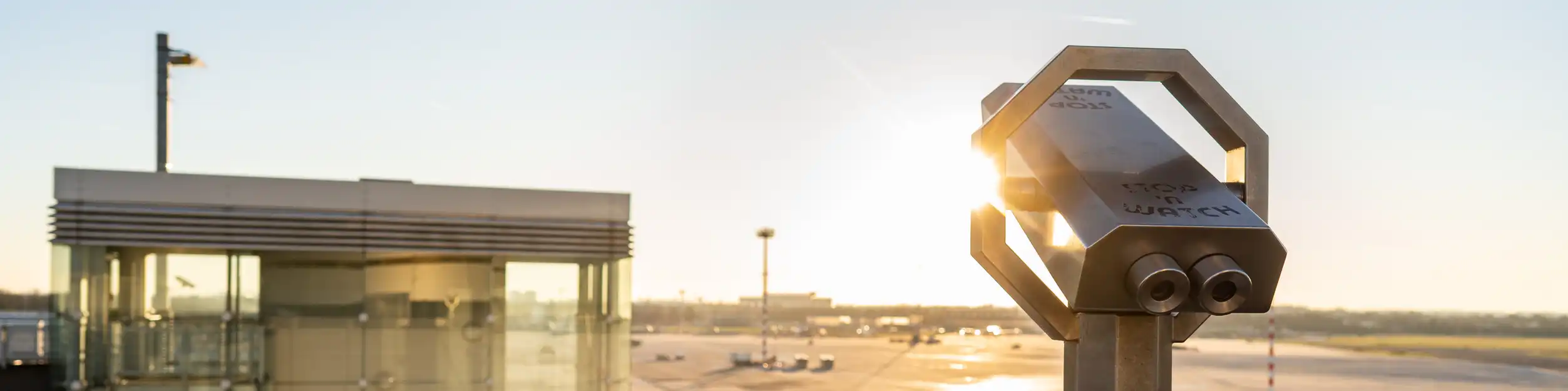 Fernrohr Flughafen Düsseldorf